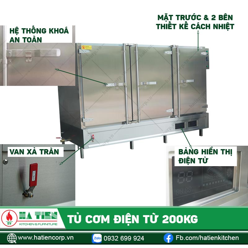 Tủ cơm Hà Tiên được thiết kế hiện đại