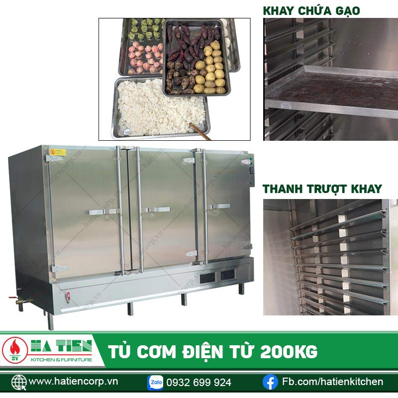 Khay chứa gạo trong tủ cơm công nghiệp