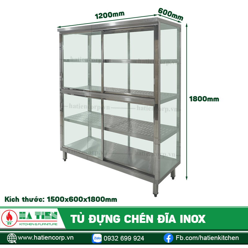 Kích thước tủ đựng chén đĩa inox