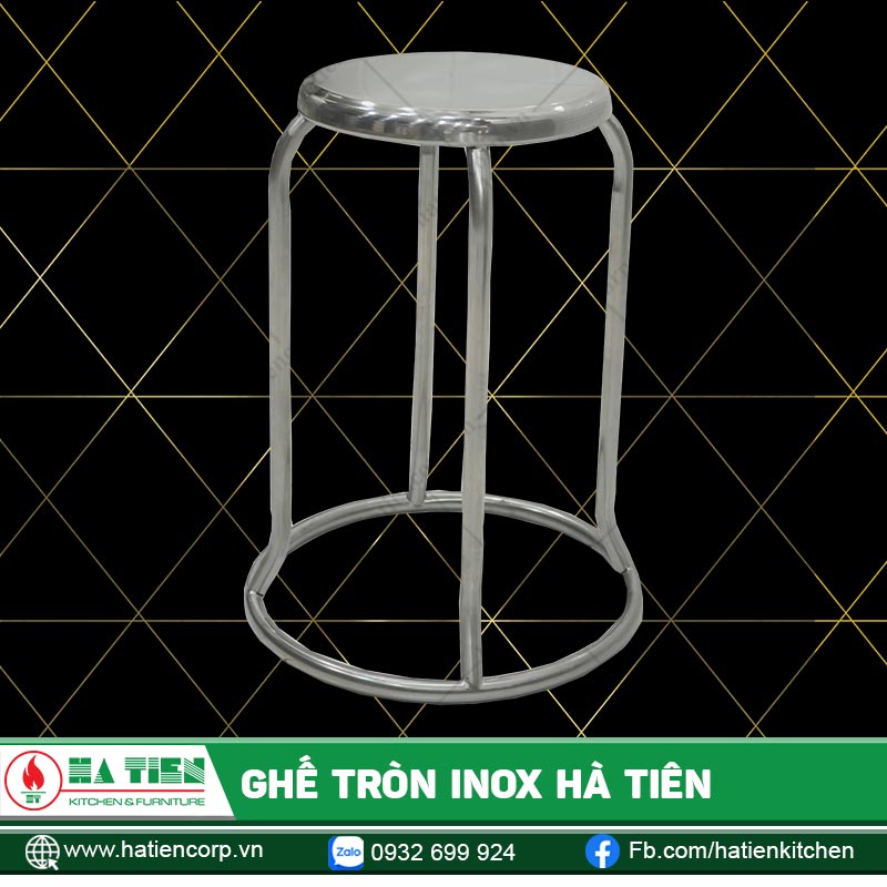 Ghế tròn inox Hatiencorp