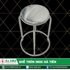 Mẫu ghế inox tròn không tựa lưng đẹp
