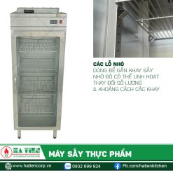 Lỗ điều chỉnh vị trí khay