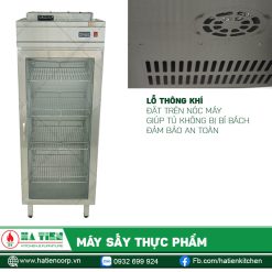 Lỗ thông khí trong máy sấy thực phẩm