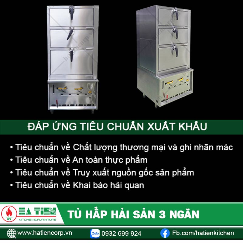 Tủ hấp hải sản 3 tầng Hà Tiên