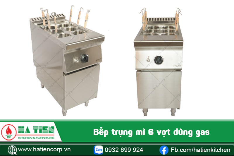Bếp trụng mì 6 vợt dùng gas