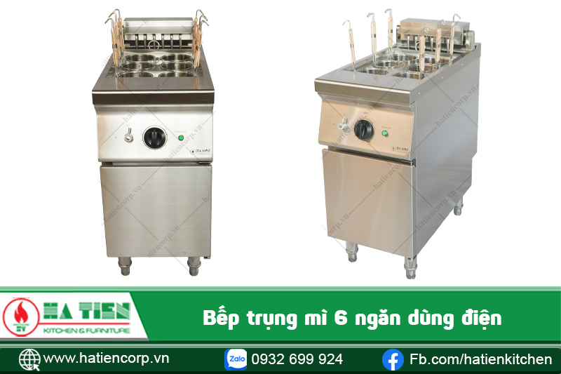 Bếp trụng mì của Hà Tiên được làm bằng inox 304