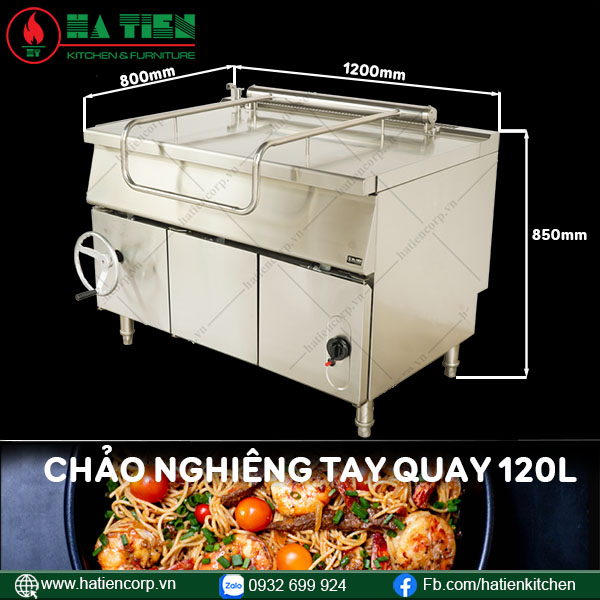 Chảo tay quay công nghiệp - Hà Tiên tư vấn theo công suất và workflow bếp