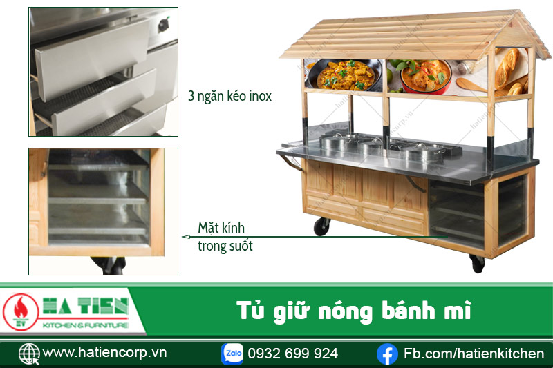 tủ giữ nóng bánh mì