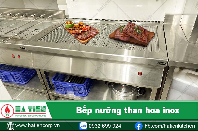 bếp nướng than hoa inox dùng trong nhà hàng
