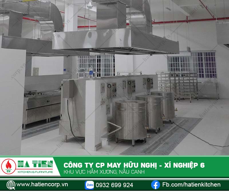 Nồi nấu canh 200 lít dùng điện do Hatiencorp thiết kế và sản xuất