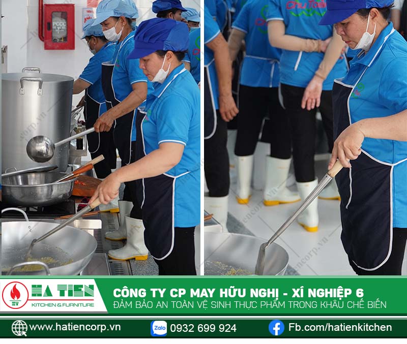 Thiết kế chiều cao vừa tầm, giúp các đầu bếp cảm thấy thoải mái khi đứng xào nấu món ăn