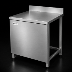 Bàn inox có thành có cửa mở