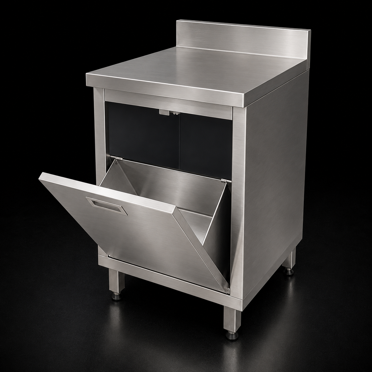 Quầy Có Thùng Đựng Rác - Quầy Inox Có Thùng Đựng Rác