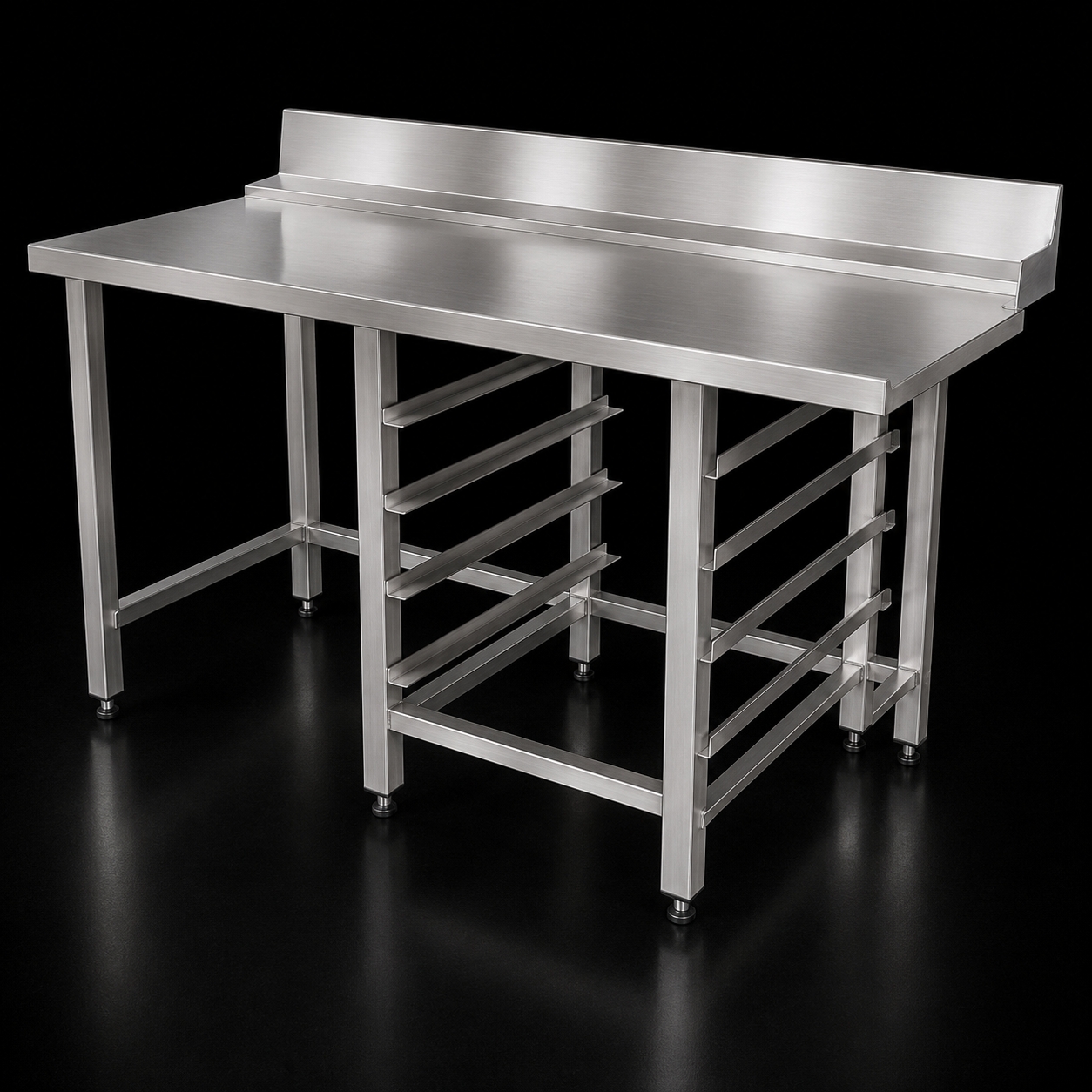 Bàn inox chữ nhật