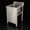 Bồn rửa chén inox 304 1 ngăn có cửa mở