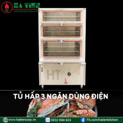 tủ hấp 3 ngăn dùng điện