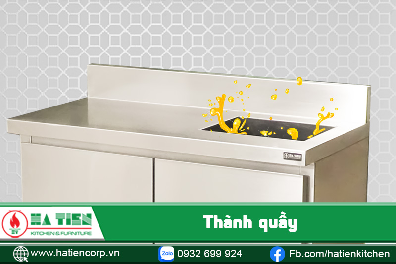 Thành quầy chậu rửa inox