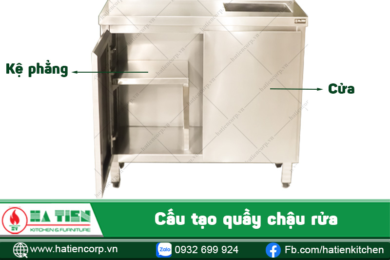 Cấu tạo quầy chậu rửa inox
