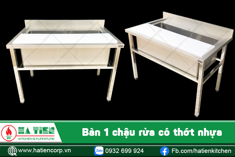 chậu rửa inox có thớt nhựa
