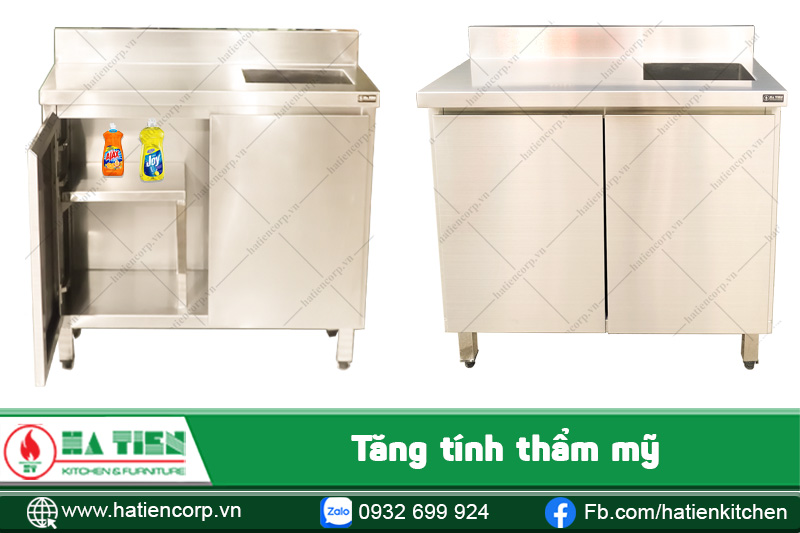 Quầy chậu rửa inox có tính thẩm mỹ cao