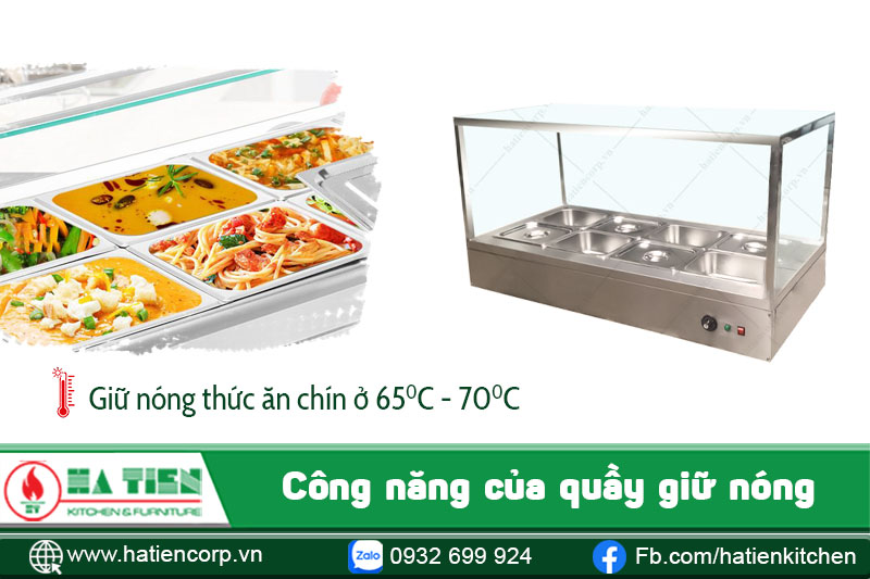 công năng của quầy giữ nóng