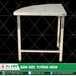 Bàn Góc Tường Inox - Bàn Góc Không Kệ