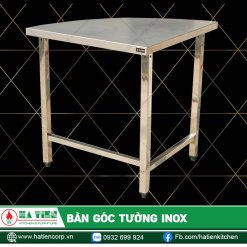 Bàn Góc Tường Inox - Bàn Góc Không Kệ