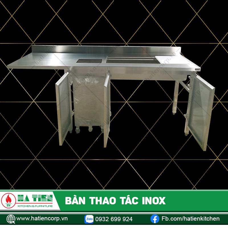 Bàn Thao Tác Inox Hà Tiên - Bàn Chậu Rửa Inox - Ảnh 3