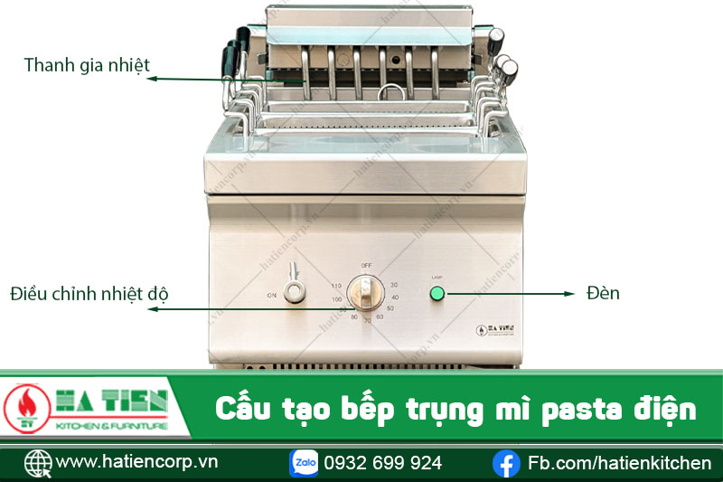 Cấu tạo bếp trụng mì điện