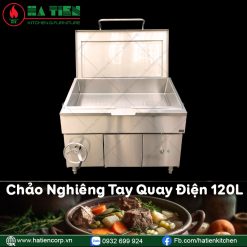 chảo nghiêng tay quay điện 3