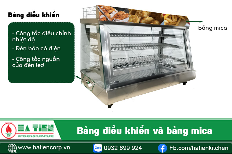 Bảng điều khiển của tủ giữ nóng 