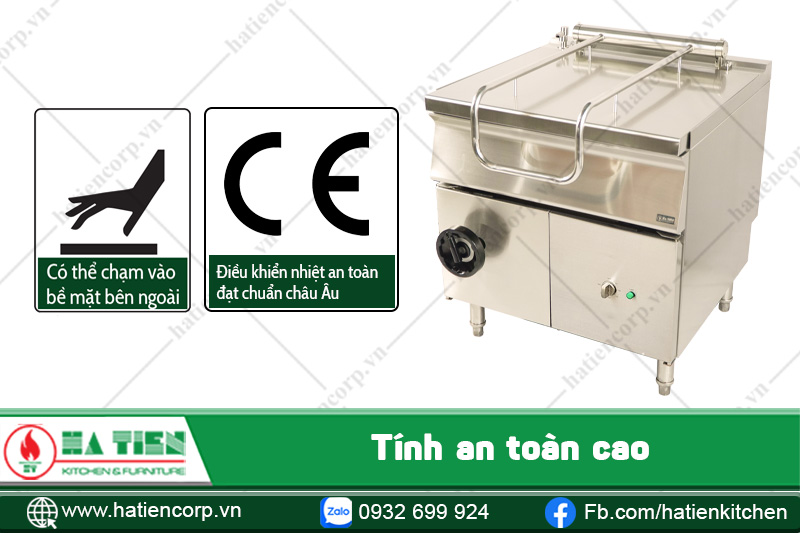 Chảo chiên tay quay điện có tính an toàn cao