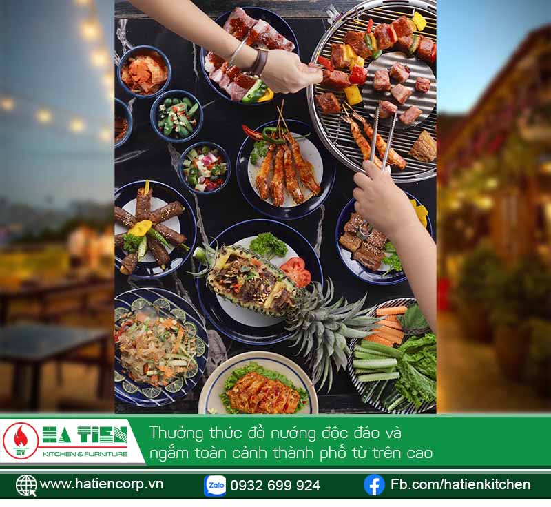 Vô cùng chill khi nhâm nhi món thịt nướng thơm ngon,còn có cả một menu a la carte đa dạng.