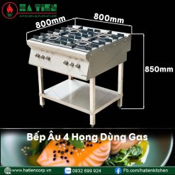 bếp âu 4 họng dùng gas