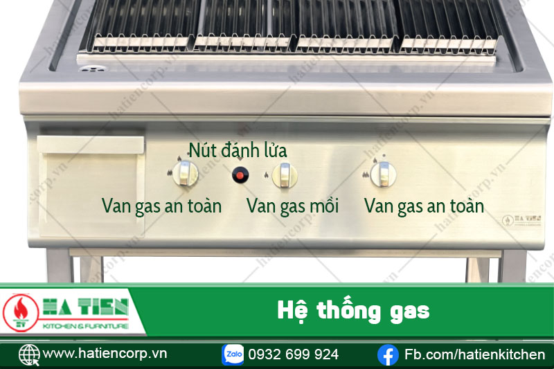 Hệ thống gas của bếp nướng công nghiệp
