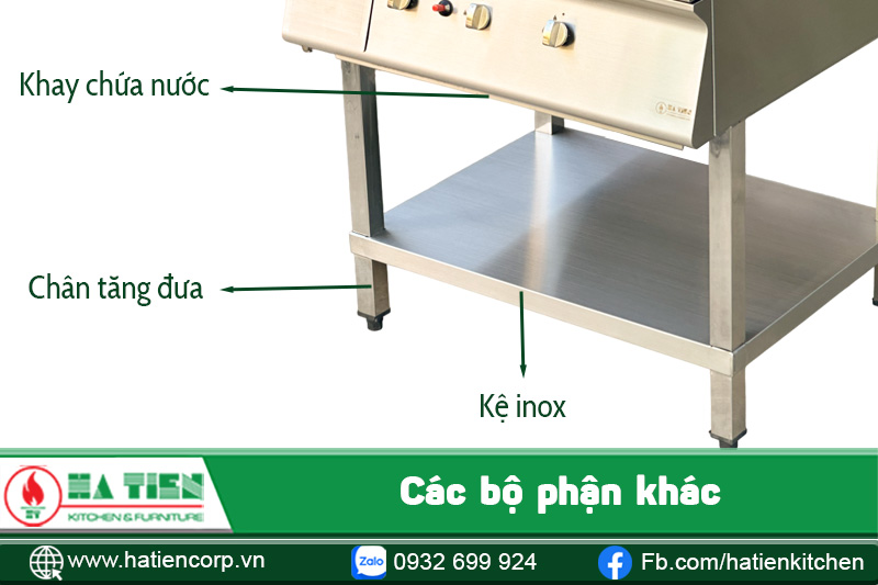 các bộ phận khác của bếp nướng gas công nghiệp 