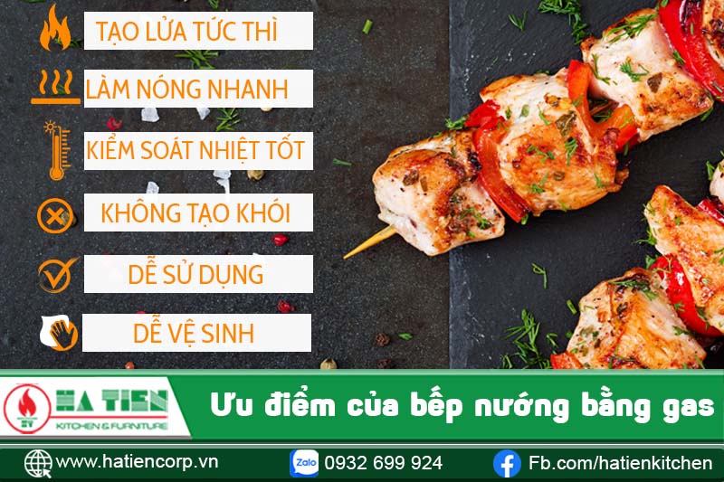 Ưu điểm của bếp nướng gas công nghiệp