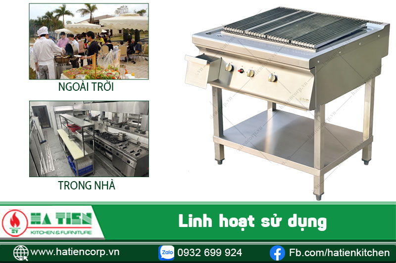 thiết kế bếp nướng gas công nghiệp