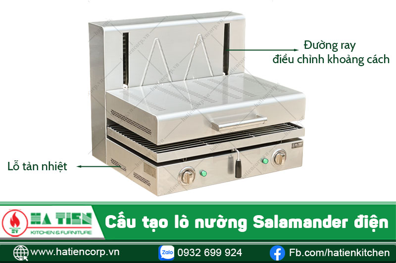 Cấu tạo lò nướng điện salamander
