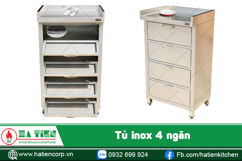 tủ bát inox 4 ngăn QCL-6