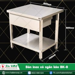 bàn inox có ngăn kéo BK-8