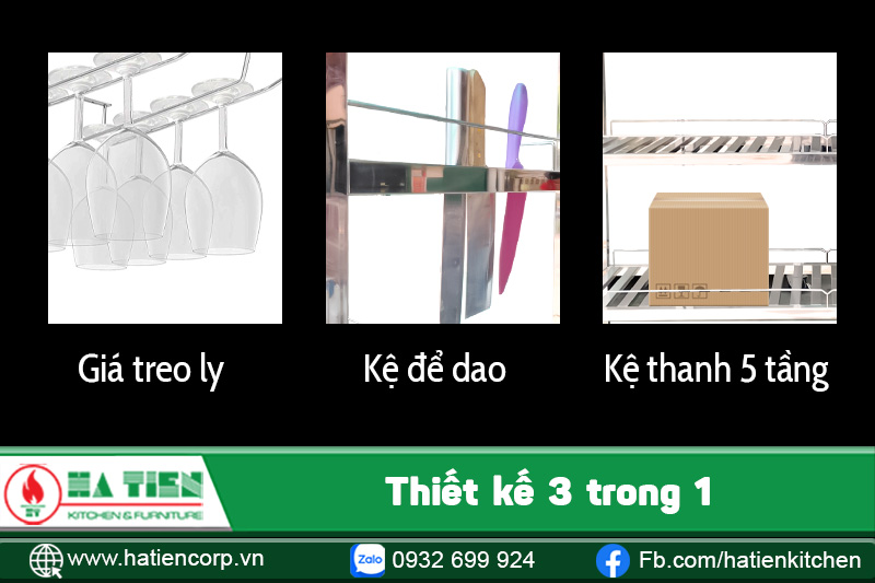 Thiết kế kệ inox 3 trong 1