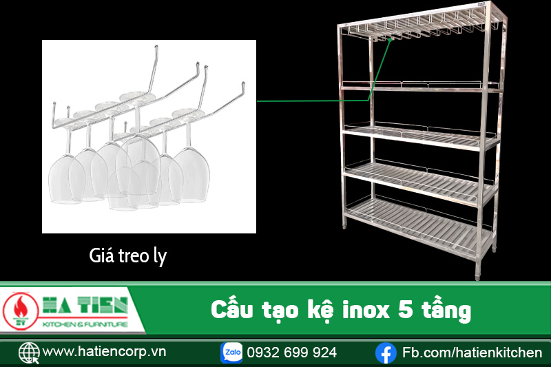 Cấu tạo giá treo ly rượu vang
