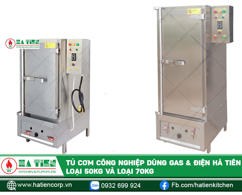 Tủ cơm Hà Tiên loại dùng được cả gas và điện