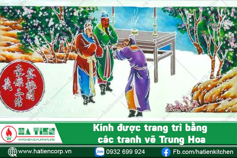 Các tấm kính in tranh vẽ Trung Hoa