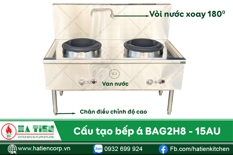 Cấu tạo bếp á 2 họng BAG2H8-15AU