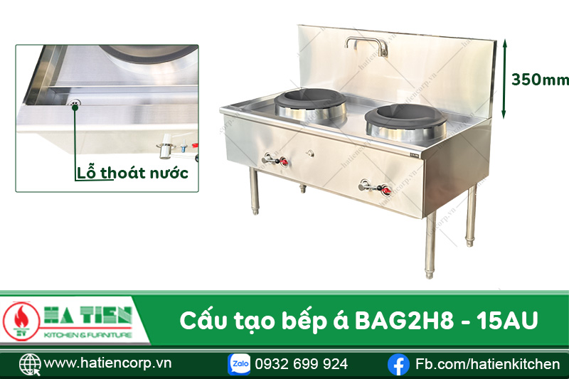 Cấu tạo bếp á công nghiệp BAG2H8-15AU