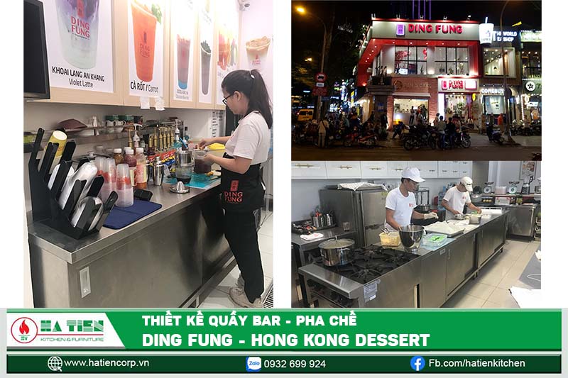 Thiết Kế Quầy Bar Café Dingfung Hongkong Dessert