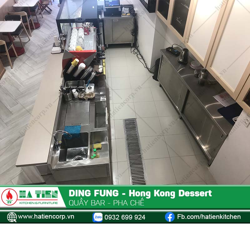 Vật dụng được bày trí theo công dụng, quy trình làm việc