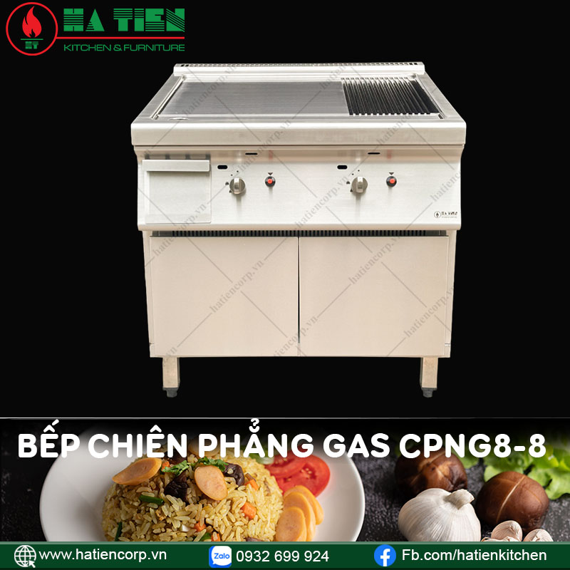 bếp chiên phẳng dùng gas 2